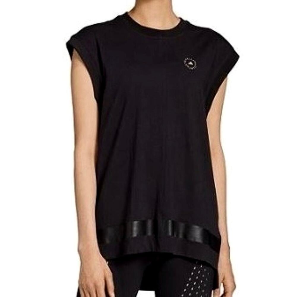 Adidas by Stella McCartney Black Organic Cotton Sleeveless Gym Tank Women’s S